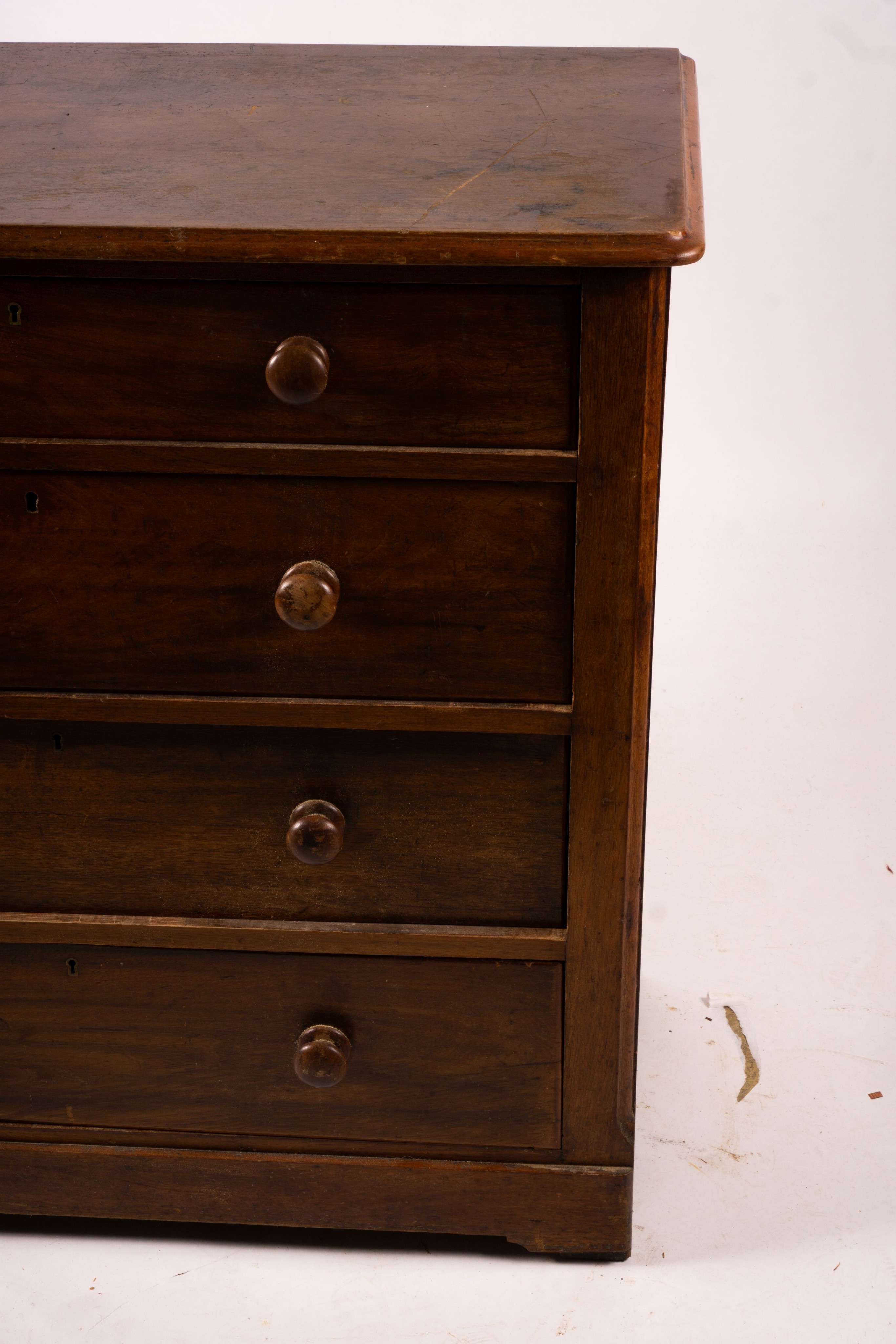 A pair of Victorian walnut chests, width 102cm, depth 49cm, height 99cm